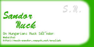 sandor muck business card